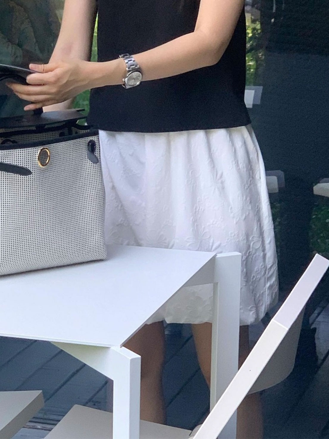marguerite balloon skirt (white)
