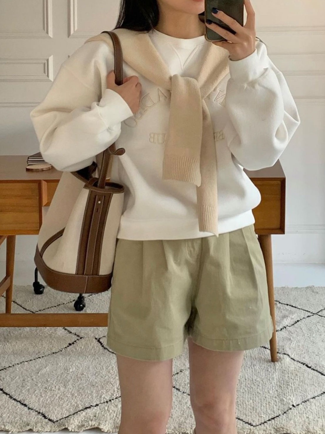 Duble pintuck cotton shorts (2color)